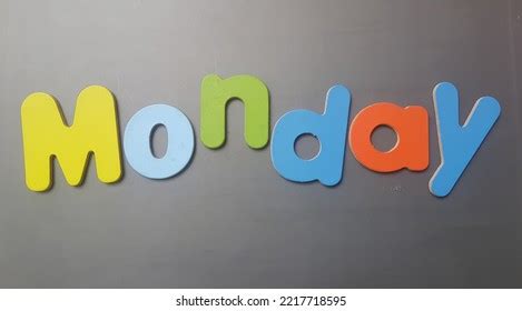 Word Monday Made Colorful Letters Stock Photo 2217718595 | Shutterstock