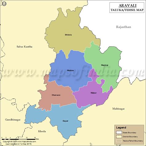 Aravali Tehsil Map, Aravali Taluka