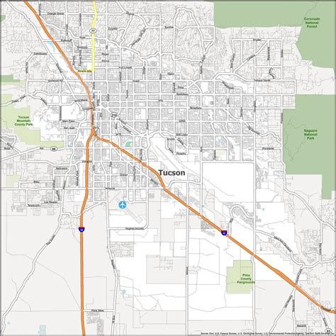 Tucson Arizona Map - GIS Geography