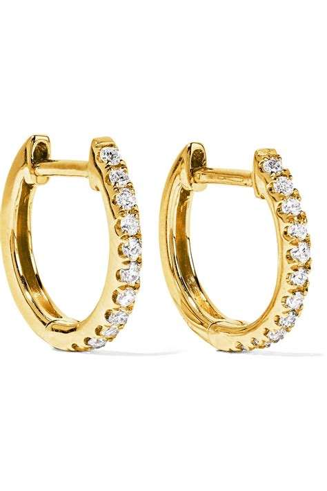 Lyst - Anita Ko Huggy 18-karat Gold Diamond Earrings in Metallic