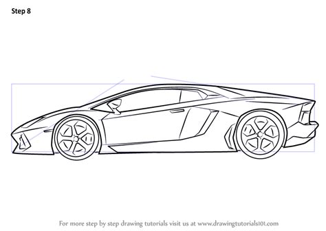 How to Draw Lamborghini Centenario Side View - DrawingTutorials101.com | Car drawing easy, Cool ...