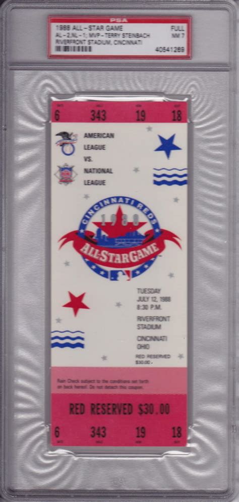 1988 All Star Game Full Ticket SOLD | AndyImperato.com