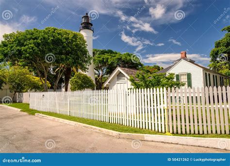 Key West Lighthouse, Florida Keys, Florida Stock Photo - Image of palm ...