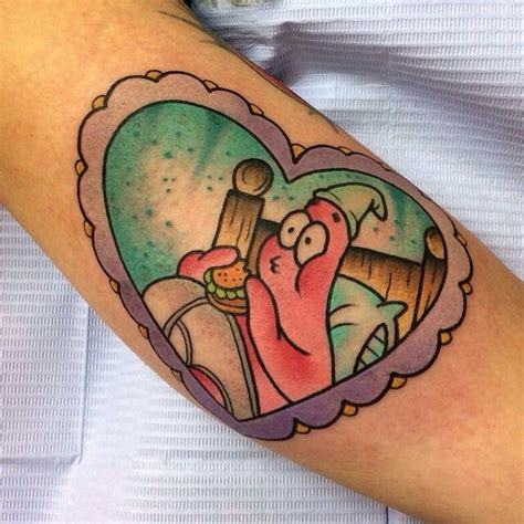 Patrick tattoo | Spongebob tattoo, Cartoon tattoos, Tattoos