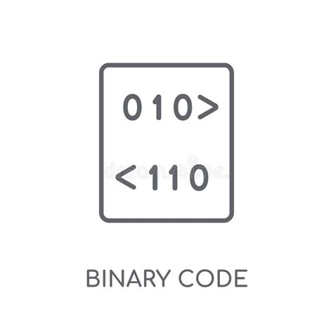 Binary Code Linear Icon. Modern Outline Binary Code Logo Concept Stock Vector - Illustration of ...