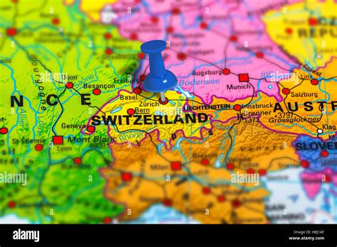 Zurich Switzerland map Stock Photo - Alamy