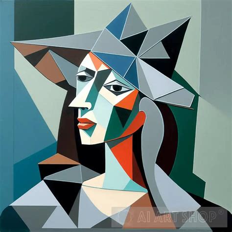 Cubism Avant-Garde Art Piece Of A Woman, Generative Ai