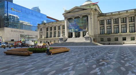 New $9.6-million Vancouver Art Gallery plaza opens (PHOTOS) | Daily Hive Vancouver