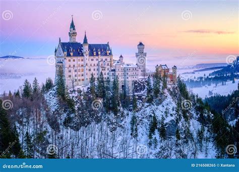 Neuschwanstein Castle on a Winter Day Morning, Germany Editorial Image ...