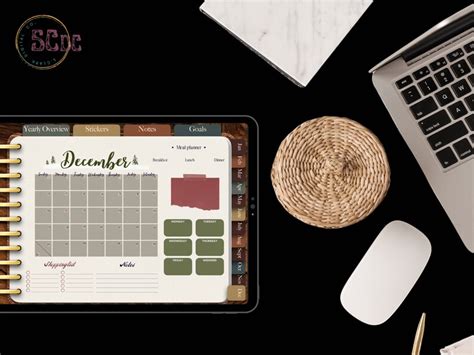 2023 Digital Planner Floral Leather Yearly Overview - Etsy