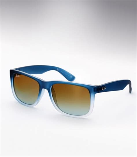 Ray Ban RB 4165 Justin Sunglasses - Matte Blue Gradient