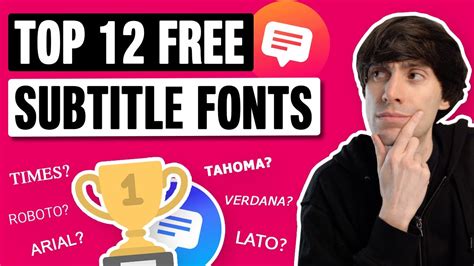 Best Fonts For Youtube Subtitles - PELAJARAN