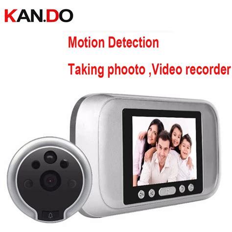 Take photo+Video Recorder+Motion Detection sensor 4.3" Door Camera Smart Door Peephole Viewer ...