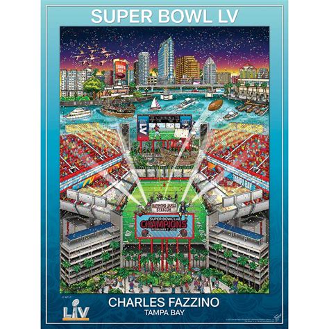 Tampa Bay Buccaneers 18" x 24" Super Bowl LV Champions Poster Print ...