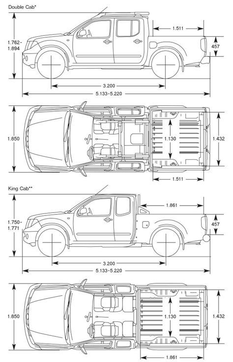 Nissan Navara blueprint | Nissan navara, Nissan sentra b13, Diseño de ...