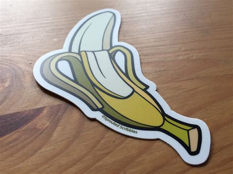 Banana Sticker 5 12.7cm Fruit Food - Etsy