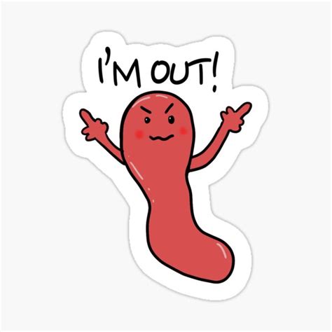 "Angry Appendix IM OUT Appendectomy " Sticker for Sale by HSPrintShop ...