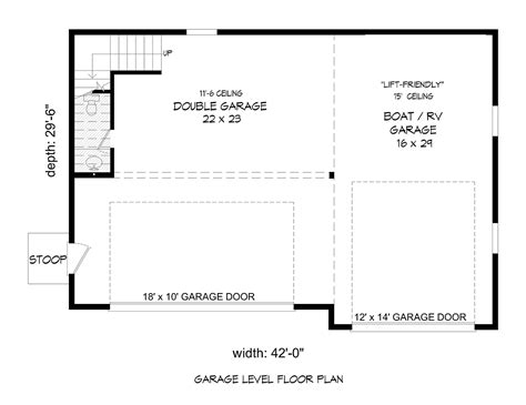 Garage Plans with Boat Storage