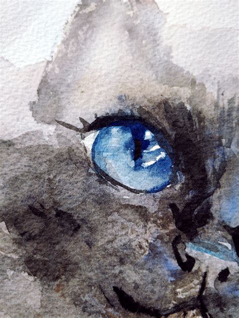 Cat eyes in watercolor - learn how to paint a cat's eye - De papier et ...