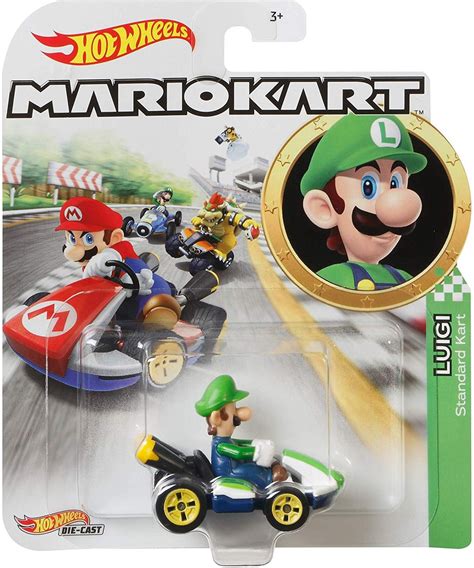 Hot Wheels Mario Kart Luigi Standard Kart 164 Diecast Car Mattel Toys ...