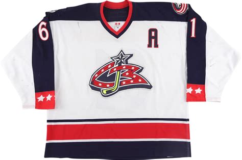 2005-06 Rick Nash Columbus Blue Jackets Game Worn Jersey