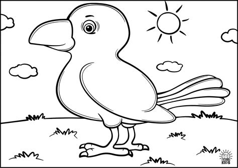 Coloring Bird Birds Colouring Sheets Printable Duck Crow Para Colorear ...