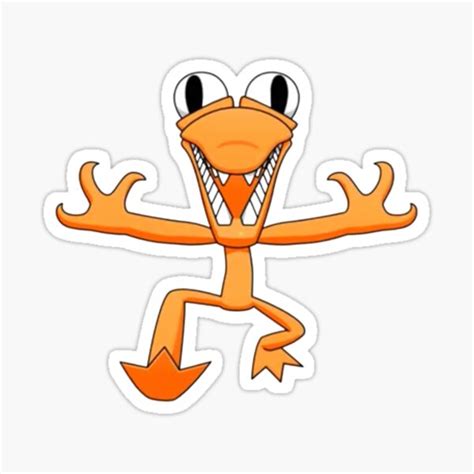 "Orange Rainbow Friend" Sticker for Sale by TheBullishRhino | Redbubble