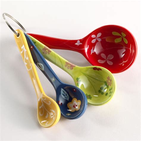 Floral Measuring Spoons | World Market | Measuring spoons, Spoon, Stocking stuffers for women