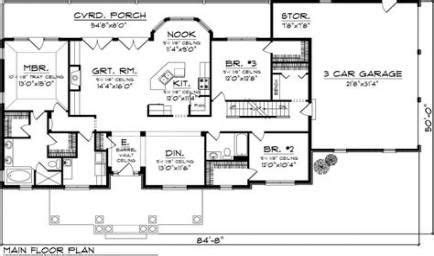 House plans one story 2000 sq ft ranch open floor layout 49 Trendy ideas | House plans one story ...