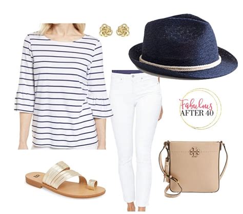 Summer outfit with navy fedora Navy Fedora