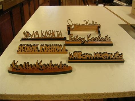 Hand Crafted Personalized Desk Name Plates by Larue Woodworking | CustomMade.com