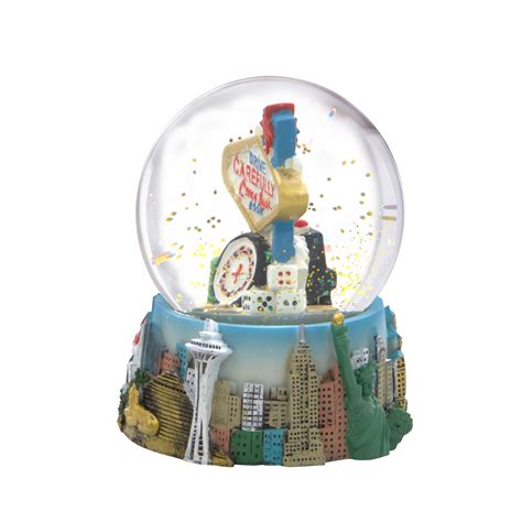 Las Vegas Snow Globe Skyline 3.5 Inch