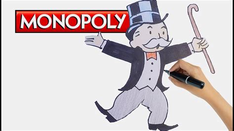 How to Draw the Monopoly Man (Rich Uncle Pennybags) - YouTube