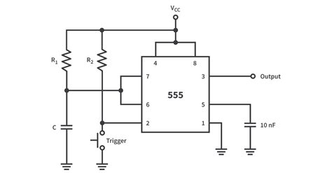 555 Timer - 2. Monostable Multivibrator Configuration | CircuitBread