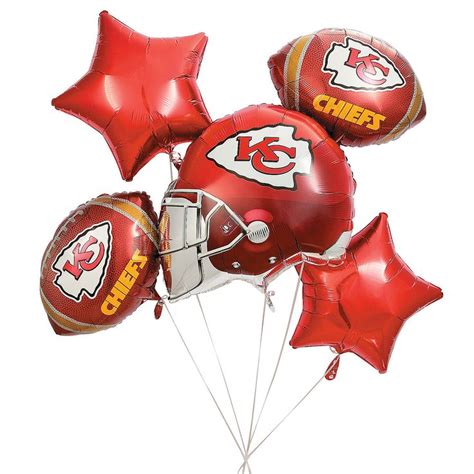 NFL® Kansas City Chiefs™ Mylar 5-Piece Balloons | Chiefs party, Nfl kansas city chiefs, Football ...