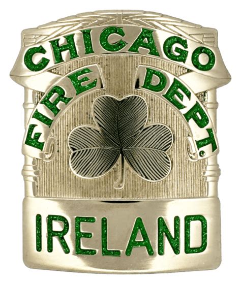 CHICAGO FIRE DEPARTMENT SHIELD BADGE: Irish - Chicago Cop Shop