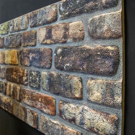 Dundee Deco Multicolored Faux Brick 3D Wall Panels, Styrofoam Facing, Cladding, Decorative Wall ...