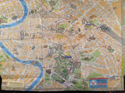 Map - self guided walking tour of Rome | Map, Vintage world maps ...