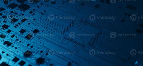 the variety of different types of chips and electronic components on the printed circuit board ...