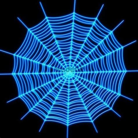 Blaues Spinnennetz, 3D Illustration - Runterladen Tiere