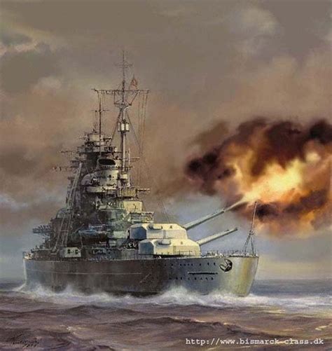 Stunning Artwork of the Bismarck Battleship