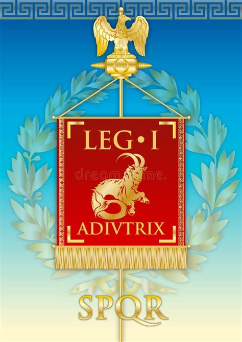 Legio I Adiutrix Emblem Sign, Roman Empire Stock Vector - Illustration ...