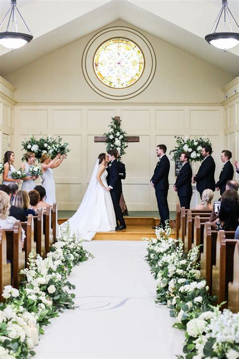 Classic Chapel Wedding With A Living Floral Wall