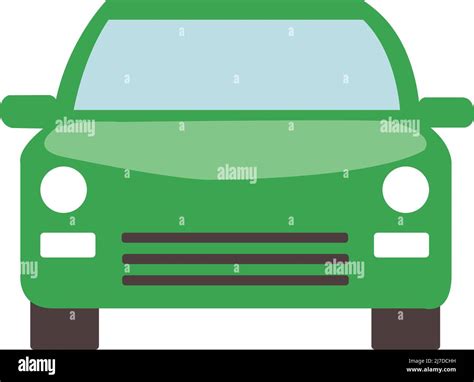 Car Font View for 2d Cartoon Animation Green color Car Stock Vector Image & Art - Alamy