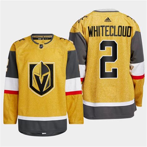 Zach Whitecloud 2 Vegas Golden Knights Gold Jersey 2023 Home - Bluefink