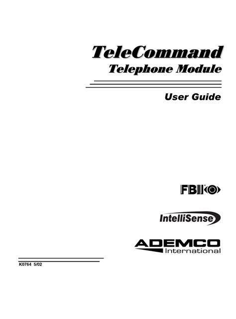 ADEMCO TELECOMMAND USER MANUAL Pdf Download | ManualsLib