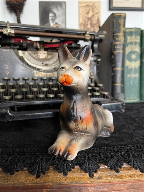 Vintage Ceramic German Shepherd Dog Figurine Gift Dog Lover Cute - Etsy