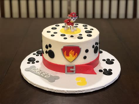 Marshall Paw Patrol Cake | Paw patrol cake, Paw patrol birthday cake, Paw patrol cake diy