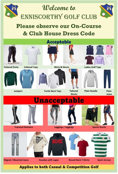 Dress Code & Etiquette - Enniscorthy Golf Club