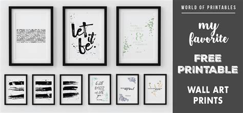 My Favorite Free Printable Wall Art Prints - World of Printables